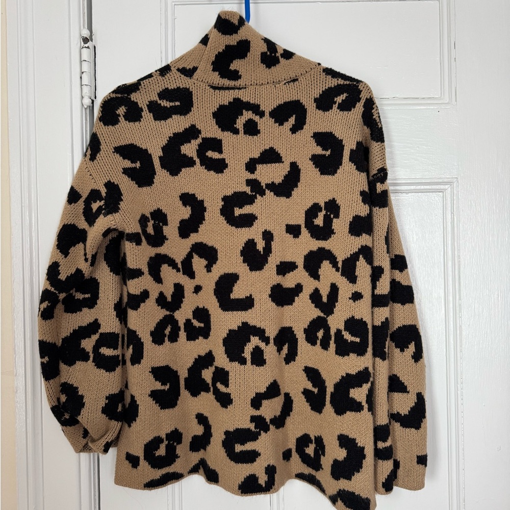Leopard Print Sweater - Tan and Black